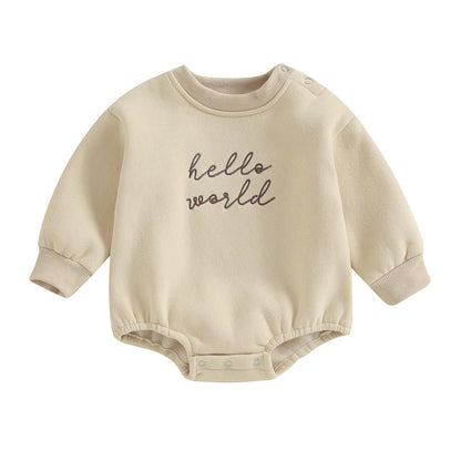 VISGOGO Newborn Infant Baby Boy Girls Oversized Romper Little Dude Sweater Onesie Coming Home Outfit Neutral Clothes