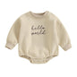 VISGOGO Newborn Infant Baby Boy Girls Oversized Romper Little Dude Sweater Onesie Coming Home Outfit Neutral Clothes