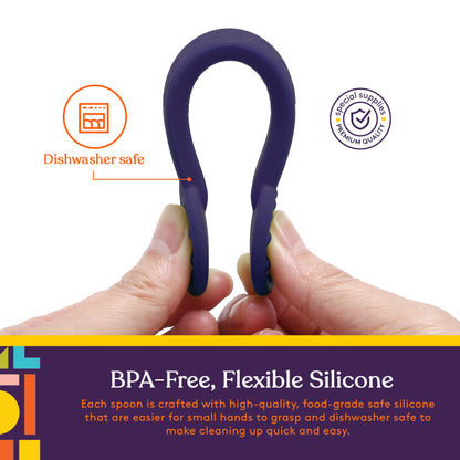 Special Supplies Duo Spoon Oral Motor Therapy Tools, 3 Pack, Textured Stimulation and Sensory Input Treatment for Babies, Toddlers or Kids, BPA Free Silicone with Flexible, Easy Handle
