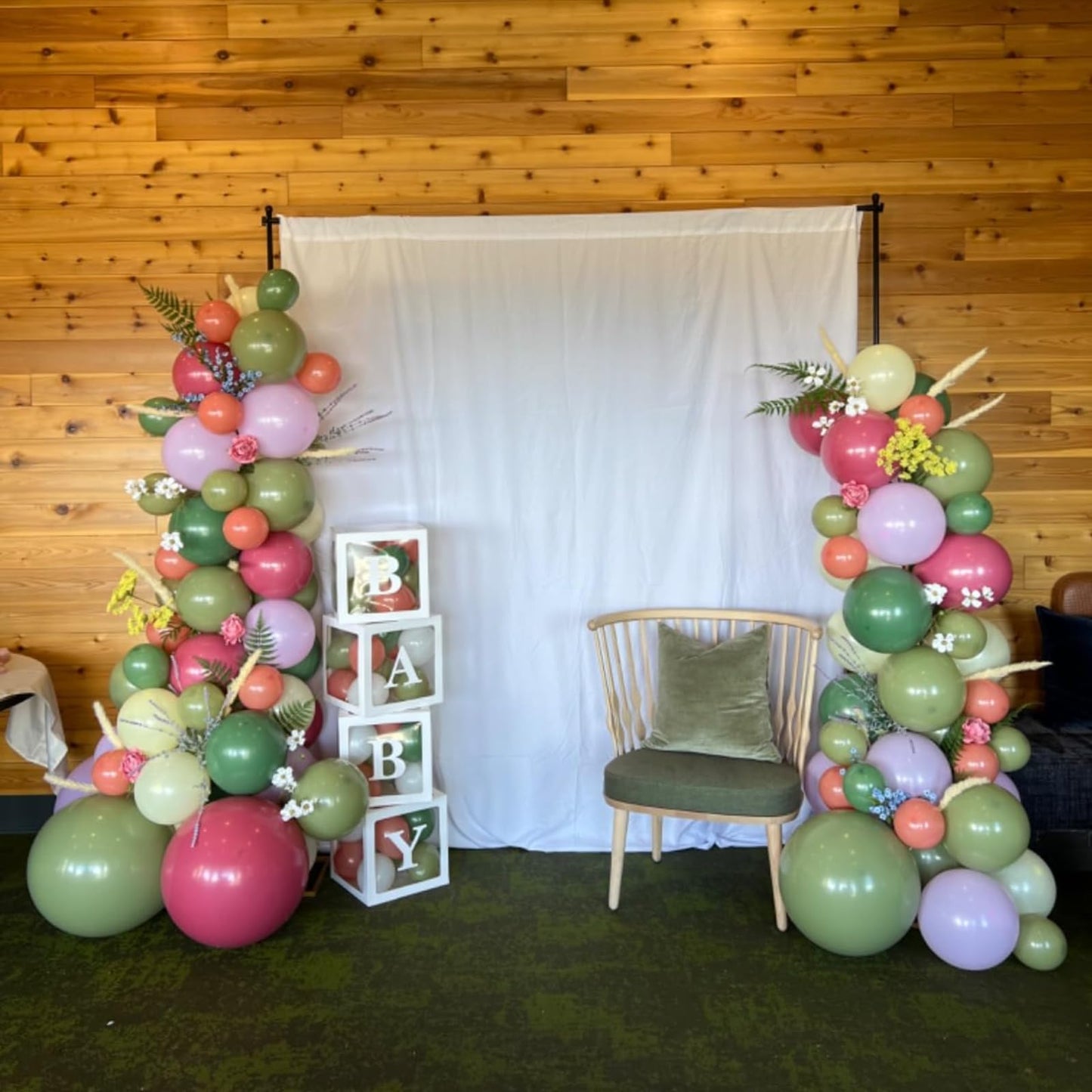 Sage Green Balloons Arch Double Stuffed, Olive Dusty Green Brown Beige Neutral Balloon Garland Kit, White Sand Apricot Tan Latex Balloon for Baby Shower Birthday Jungle Safari Party Decoration