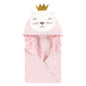 Hudson Baby Unisex Baby Cotton Animal Face Hooded Towel, Pretty Elephant, One Size