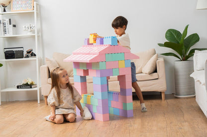 Giant Plastic Blocks Jumbo, Big Blocks, Jumbo Blocks, Big Building Blocks Jumbo, Giant Blocks, Huge Blocks, Jumbo Building Blocks, 86 Pieces Large Blocks for Kids Ages 1 to 8 86 pcs blocks with wheels