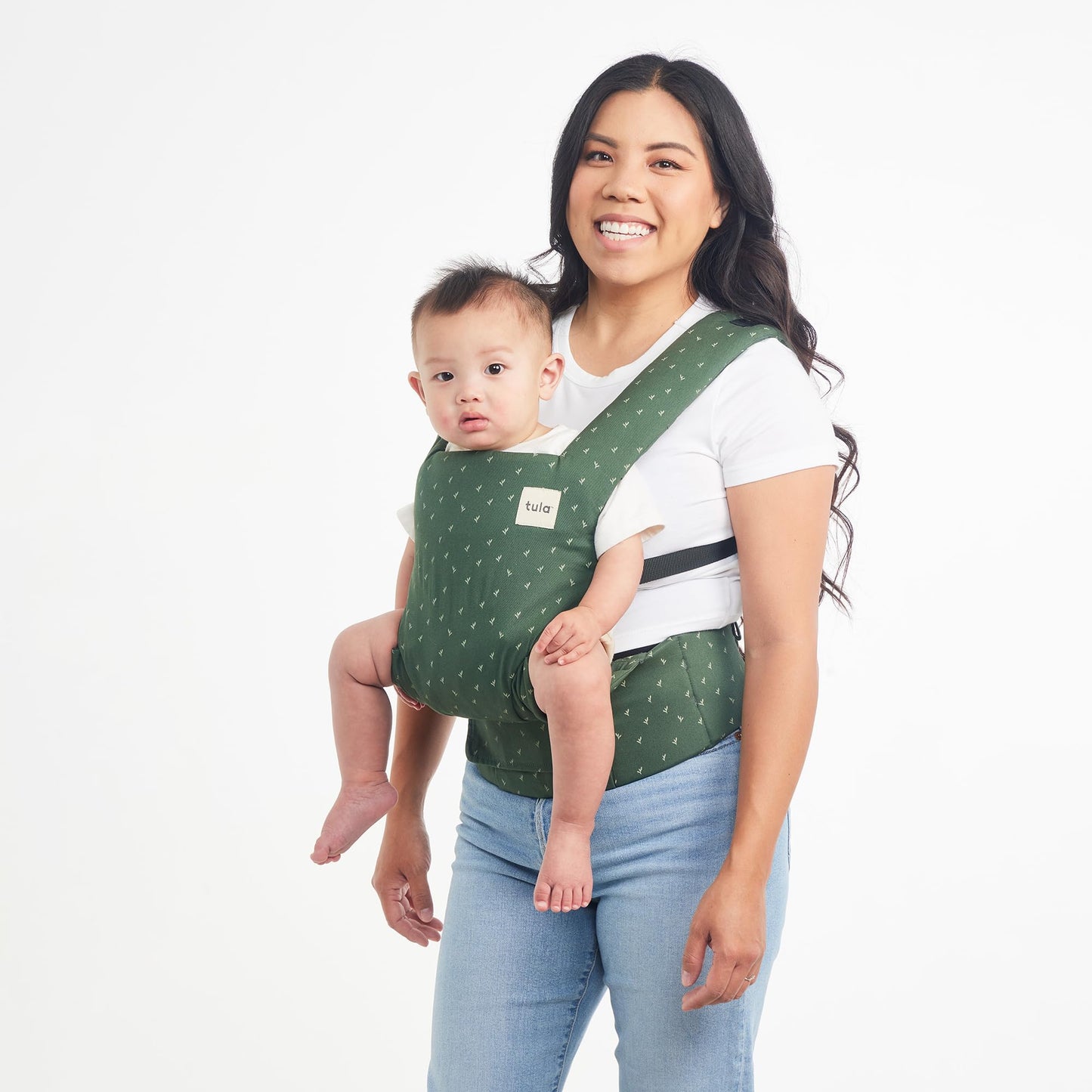 Baby Tula Explore Linen Baby Carrier 7 – 45 lb, Adjustable Newborn to Toddler Carrier, Multiple Ergonomic Positions Front and Back, Breathable and [Natural – Explore + Linen, Ash