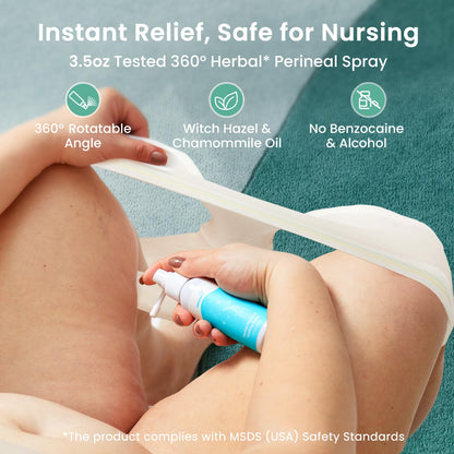 Grownsy Postpartum Essentials Recovery Kit for Labor & Delivery | Postpartum Kit for Women | Includes Upside Down Peri Bottle, Perineal Spray, Cooling Pad Liners, Ice Packs & Disposable Underwear