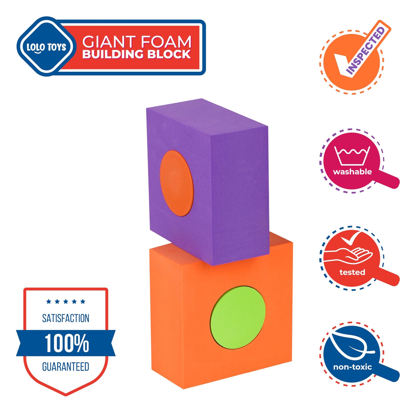 Large Building Foam Blocks for Toddlers – Giant Jumbo Big Building Blocks (30 Pieces)