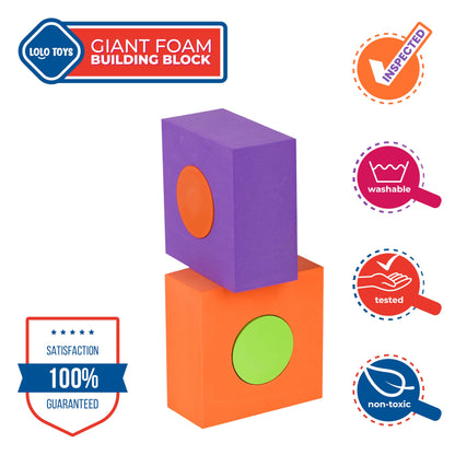 Large Building Foam Blocks for Toddlers – Giant Jumbo Big Building Blocks (30 Pieces)