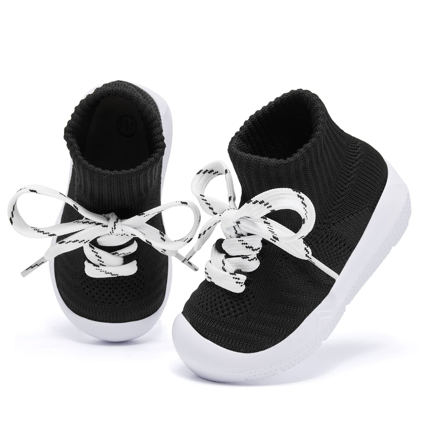 MORENDL Baby Sock Shoes Toddler Sneakers Infant Tennis Slip On Walking Shoes Boys & Girls Non-Slip Slippers
