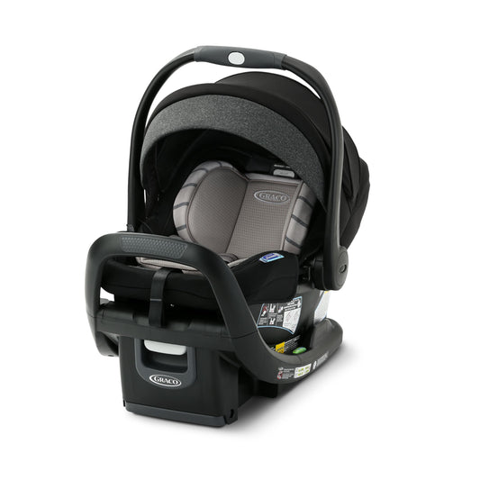 Graco SnugRide SnugFit Infant Car Seat with Simply Safe Adjust Harness System, Baby Car Seat with Anti Rebound Bar, Gotham