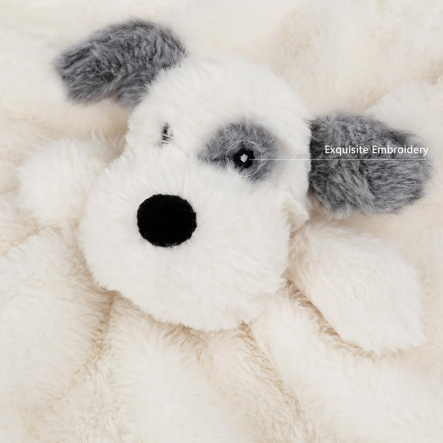 Bear Security Blanket Soft Baby Lovey Fluffy Blanket Unisex Lovie Snuggle Toy Baby Bear Stuffed Gift for Newborn, Boys and Girls, 13.5 Inch