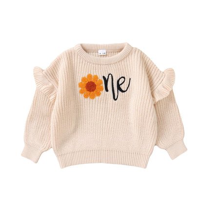 Infant Toddler Baby Girl Oversized Sweater Long Sleeve Sweaters Fall Winter Tops Clothes