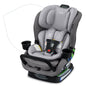Britax Poplar S Convertible Car Seat, 2-in-1 Car Seat with Slim 17-Inch Design, ClickTight Technology, Arctic Onyx