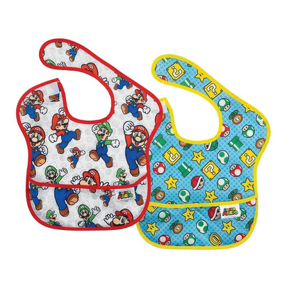 Bumkins Disney Bibs for Girl or Boy, SuperBib Baby and Toddler 6-24 Months, Essential Must Have for Eating, Feeding, Baby Led Weaning, Mess Saving Waterproof Soft Fabric, 3-pk Pooh Bear and Friends
