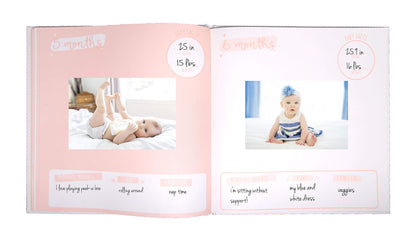 Kate & Milo Baby’s First Year Baby Memory Journal, Gender-Neutral Keepsake, Baby Milestone Memory Book and Photo Album, Perfect for Baby Showers, For New and Expecting Parents, Sky and Elephant
