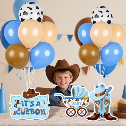 4 Sets Balloon Stand Kit for Table Bear Baby Shower Tables Centerpieces with Balloon Boy Baby Shower Decorations for Bear Theme Gender Reveal Birthday Party Table Decorations Supplies (Brown Bear, 4)