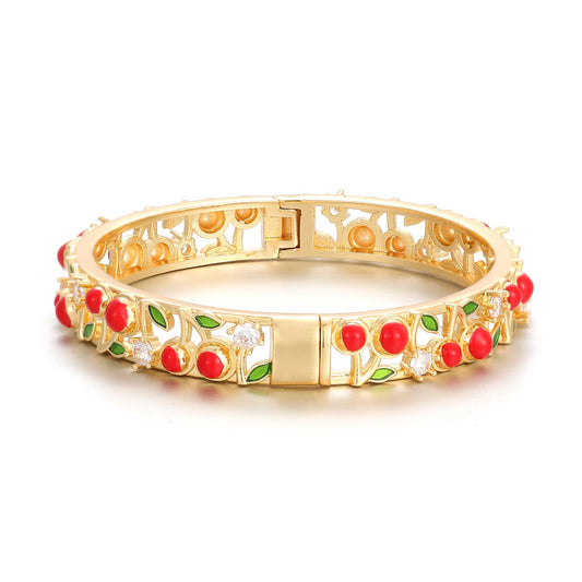 Ethlyn Gold Plated Colorful Openable Kids Baby Girls Bangles Bracelets Birthday Christmas Gifts Birthday Presents for children