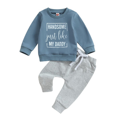 Gender Neutral Baby Boy Girl Fall Winter Clothes Sweatshirt Shirt Pants Toddler Infant Outfit
