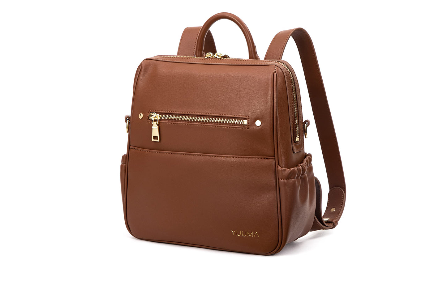 Mini Diaper Bag Backpack-Minimalist bag With Premium Vegan Leather Material With 7 Interior and 5 External Pockets (Onyx)