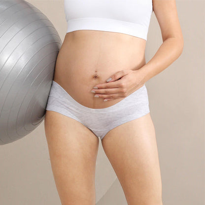 Intimate Portal Maternity Underwear Cotton Pregnancy Postpartum Panties Under the Bump Boyshort Briefs