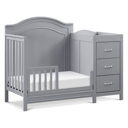 DaVinci Charlie 4-in-1 Convertible Mini Crib and Changer Combo in White, Greenguard Gold Certified