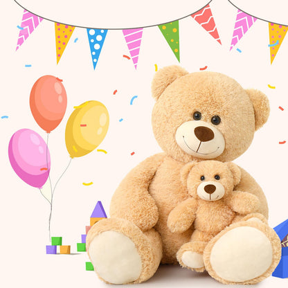 Muiteiur 49 inch Giant Teddy Bear Stuffed Animal, Big Bear Plush with Big Footprint, Great Gift for Party Decorations (Brown)
