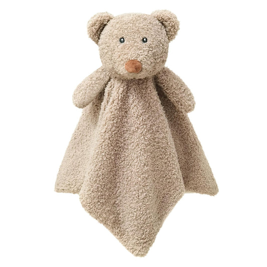 Baby Brown Teddy Bear Soft Stuffed Animal Security Blanket, Plush Bear Character Lovey Blanket, Baby Shower/Nursery Gift, Newborn Infant Toddler Snuggle Blankie for Boys Girls, 14 Inches