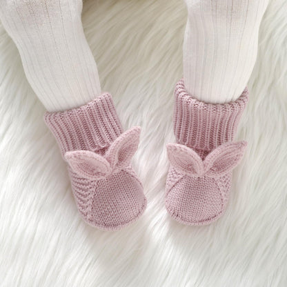 Baby Booties Newborn First Walkers Soft Knit Boots Warm Knitted Crib Shoes for Boy Girl Crochet Infant Sock