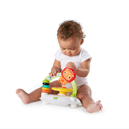 Bright Starts JuneBerry Walk-A-Bout Baby Walker and Entertainer, Removeable Floor Toy, with Easy Fold Frame for Storage, Ages 6 Months +