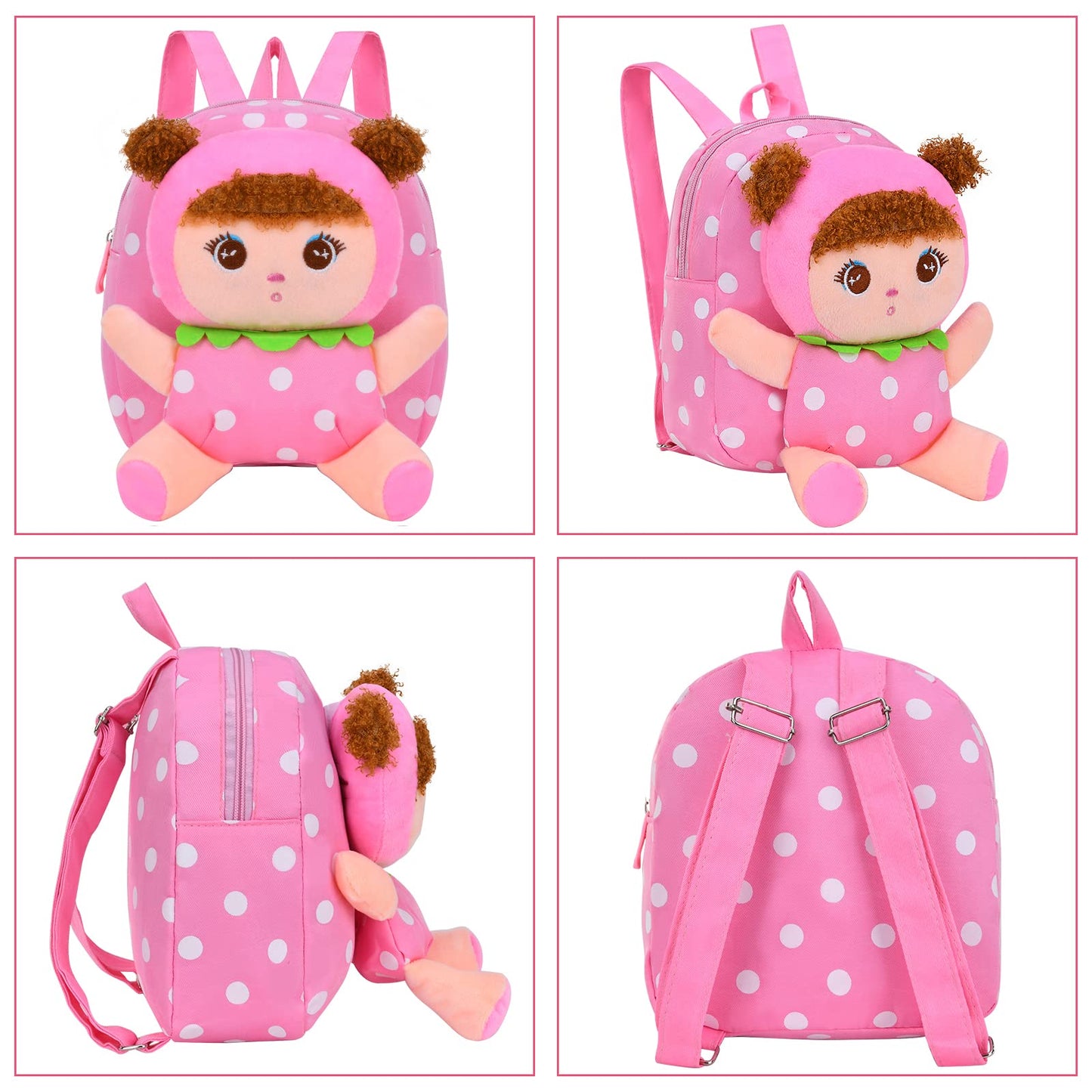 Cute Toddler Backpack Plush Doll Toy Snack Travel Bag Preschool Shoulder Bag Gift for Kid