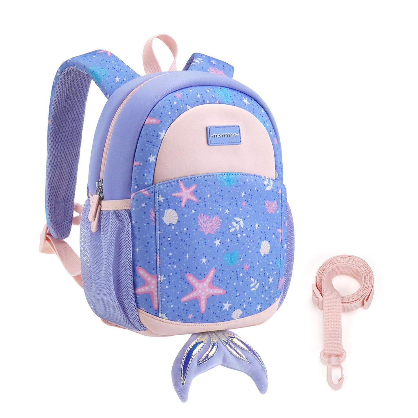 mommore Toddler Backpack for Boys 2-4, 3D Cartoon Mini Kids Travel Bag, Small Baby Backpack with Toddler Leash, Chest Buckle, Water-Resistant Pre-K Schoolbag, Dinosaur