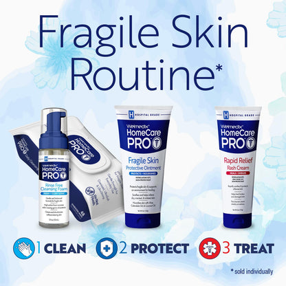 Rapid Relief Diaper Rash Cream with Zinc Oxide, Hospital Grade Barrier Cream for Adults, and Babies with Fragile or Sensitive Skin (4oz Tube, Pack of 3)