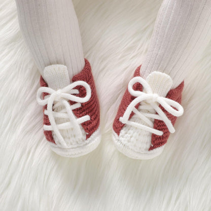 DovFanny Baby Booties Newborn Baby First Shoes Cozy Warm Knit Soft Booties for Toddler Infant Boy Girl