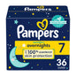 Pampers Overnight Diapers - Swaddlers Overnights - Size 4, 58 Count, Disposable Baby Diaper, Night Time Leak and Skin Protection