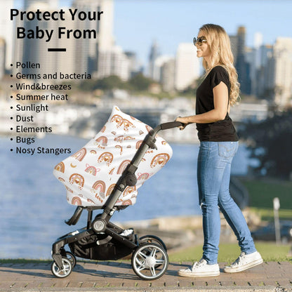Cute Butterfly Baby Stuff Car Seat Covers Baby Multi-Use Car Seat Canopy Carrier Cover, Breathable Breastfeeding Cover Boys & Girls