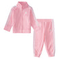 adidas Baby Girl's Zip Front Classic Tricot Jacket and Joggers Set