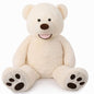 MorisMos Smile Giant Teddy Bear, 51inch Large Stuffed Bears with Big Footprints, Big Stuffed Animals Cuddly Plush Gifts for Girlfriends, Boyfriend, Dark Brown