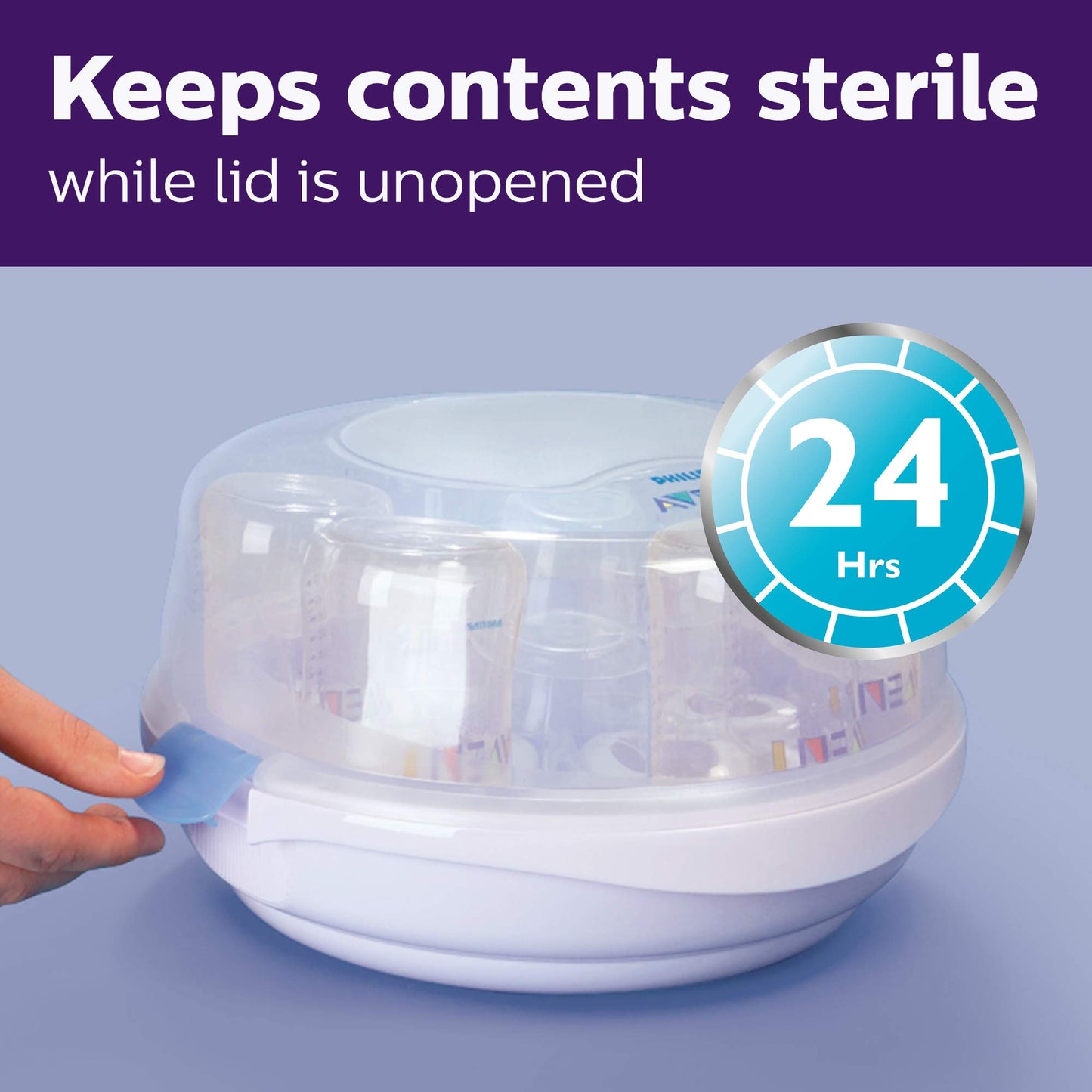 Philips Avent Baby Bottle Sterilizer and Dryer Premium, Removes 99,9% of Bacteria, Chemicals Free, Capacity 6 Bottles/Teats/Accessories, Modular Space Saving Design, Model SCF293