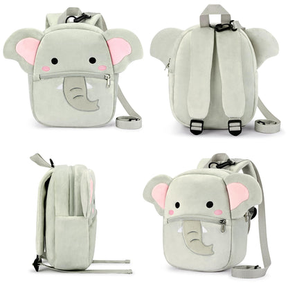 mibasies Toddler Backpacks for Girls 2-4: Plush Backpack -3D Animal Cartoon Mini Travel Bag -10 inch Toddler Backpack Leash