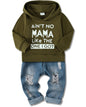 WESIDOM Baby Boy Clothes, Long Sleeve Printing Hoodie With Jeans Pants Outfits Set