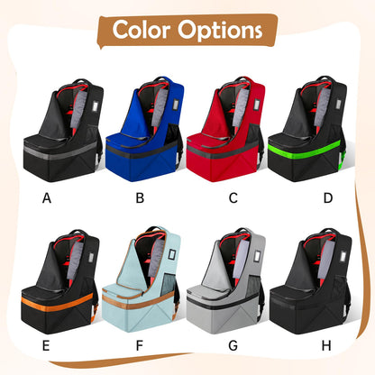 YOREPEK Padded Car Seat Travel Bag Backpack for Airplane, Heavy Duty Car Seat Bags for Air Travel, Carseat Cover for Airplane Travel with Shoulder Strap, Car Seats Carrier for Airport, Black