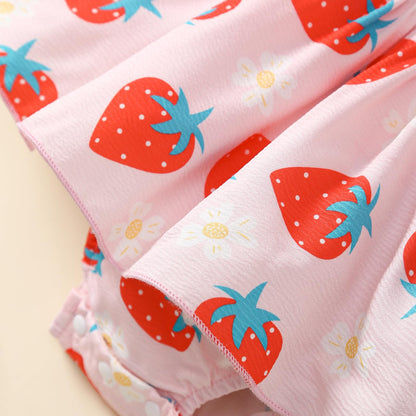Toddler Baby Girl Summer Clothes Halter Floral Romper Dress Backless Outfits with Hat