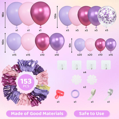 Amandir 153pcs Sage Green Balloon Garland Arch Kit, Different Sizes 18 12 10 5 inch Green Blush Gold Latex Metallic Confetti Gold Balloons for Birthday Baby Shower Wedding Safari Forest Decorations