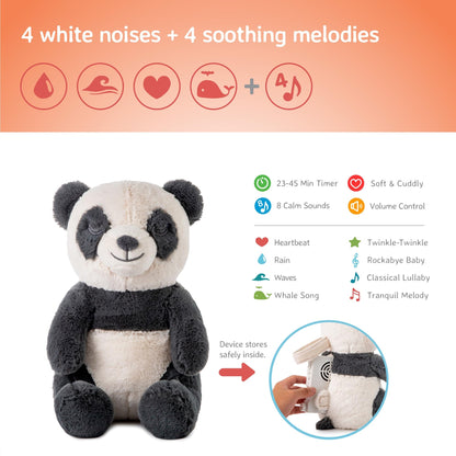 Cloud b Sound Machine with White Noise Soothing Sounds | Cuddly Stuffed Animal & Nomadic Nightlight | Record Parent Voice | Adjustable Settings & Auto-Shutoff | LoveLight™ Buddies - Drake The Dragon™