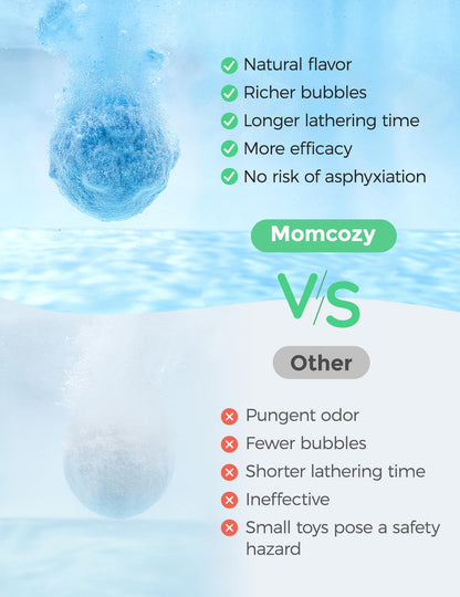 Momcozy Natural&Organic Essential Oil Bath Bombs,14 Pcs Bubble Bath Fizzy Balls with 7 Cute Animal Shapes,Bath Bombs Gift Set for Kids Girls Boys Toddler, Ideal Gift for Children's Day, Bath Bomb Kit