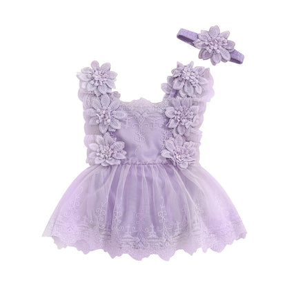 MERSARIPHY Newborn Baby Girl Boho Outfits Infant Lace Tulle Ruffle Bubble Romper Dress Jumpsuit Bodysuit Photoshoot Clothes