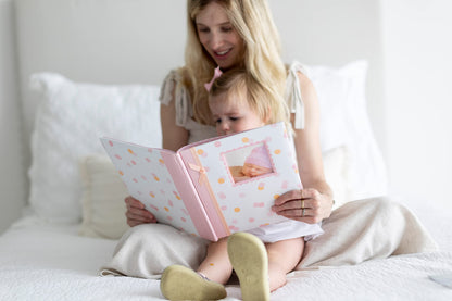 Bird Photo Album, Memory Keepsake Babybook, Gender-Neutral Baby Accessory for New and Expecting Parents, Pink