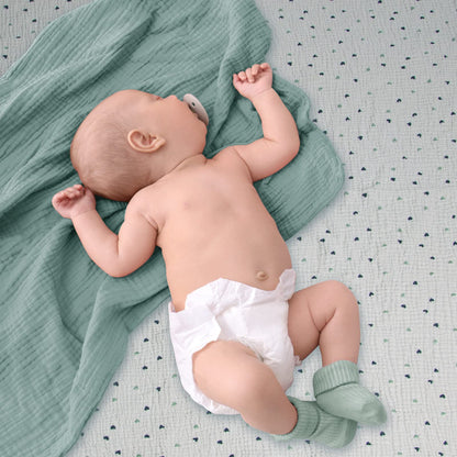 Swaddle Baby Blanket: Waffle Blanket with Satin Strim - Soft Breathable Toddler Blanket for Nursing Cover - Cotton Crib Blanket for Naptime（Cream）