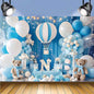 Pink Bear Hot Air Balloon Backdrop Girl Bear Balloons Baby Shower Background Girl 1st Birthday Party Banner Newborn Baby Shower Party Cake Table Decoration Photo Booth Props(Pink, 7x5ft)