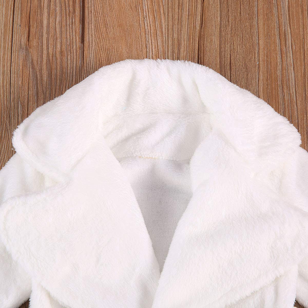 Qiylii Unisex Baby Plush Bathrobe Plain Kimono Gown Newborn Toddler Girls Boys Towel Robe Nightwear Clothes