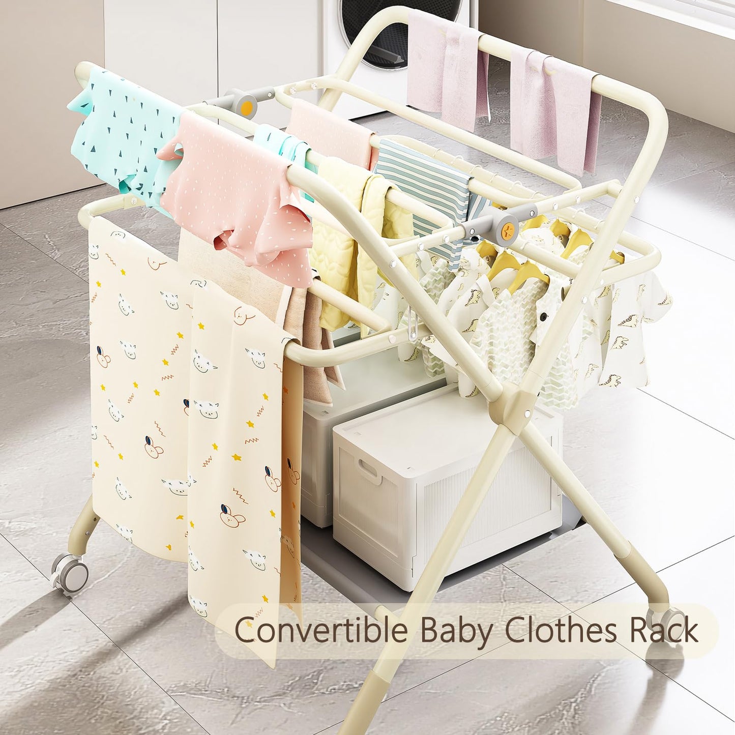 Foldable Portable Changing Table for Baby,Upgraded Style Baby Portable Diaper Changing Station with Wheels,Nursery Five Level Adjustable Height Changing Table with Organizer Storage(Green)