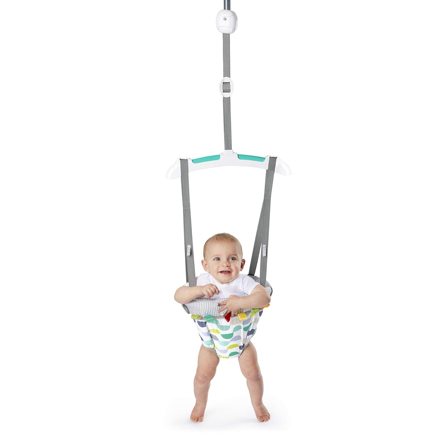 Bright Starts Bounce 'n Spring Deluxe Door Jumper for Baby with Adjustable Strap, 6 Months and Up, Max Weight 26 lbs